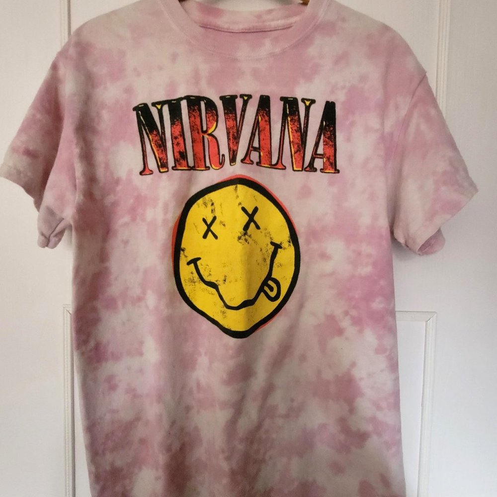 Nirvana Pink Tie-Dye T-Shirt